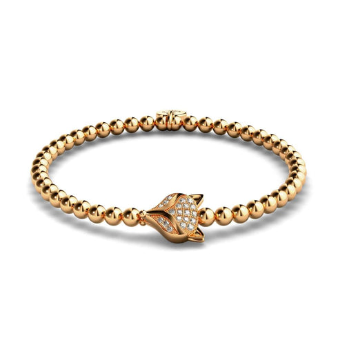 Füchsin | 18 Karat Roségold | Kristallfuchs-Armband